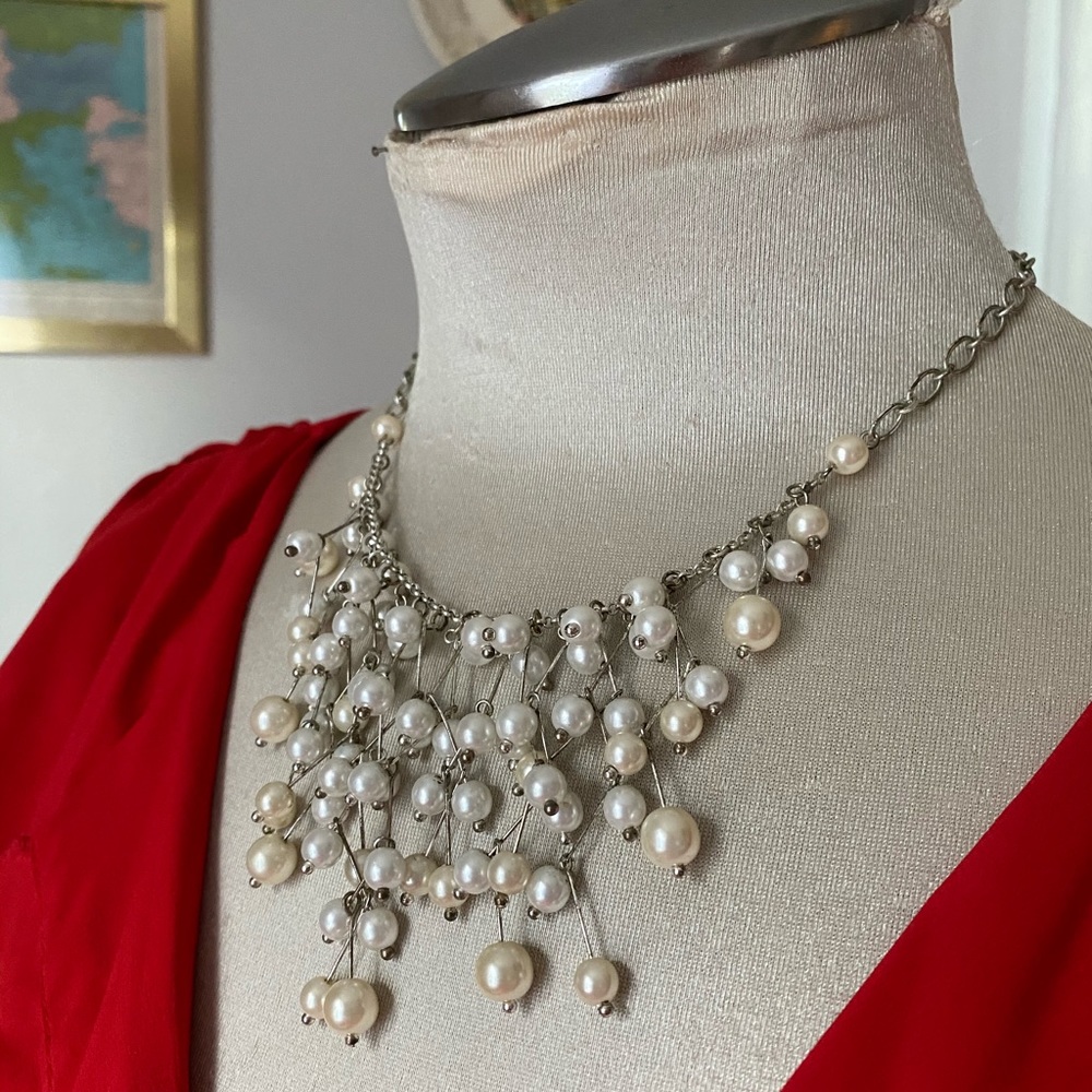 Costume pear statement necklace